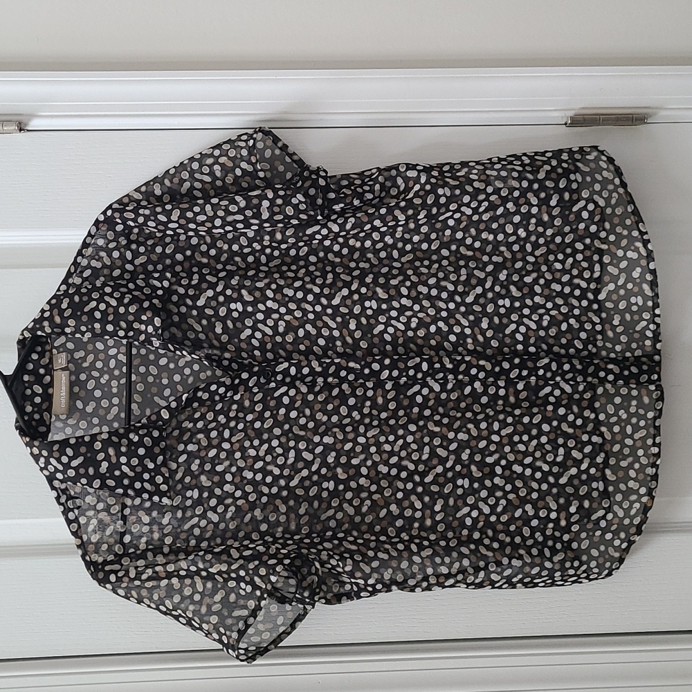 croft & barrow Sheer Black Top